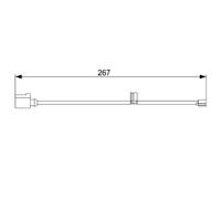 BOSCH 1 987 473 560 Contact d'avertissement, usure des plaquettes de frein pour
