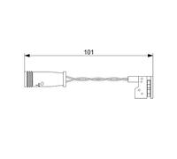 Contact d'avertissement, usure des plaquettes de frein BOSCH 1 987 473 578