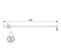 BOSCH 1 987 474 505 Contact d'avertissement, usure des plaquettes de frein pour