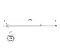 Bosch Contact d'avertissement d'usure pour plaquettes de frein 1 987 474 509