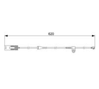 Contact d'avertissement, usure des garnitures de frein BOSCH 1 987 474 955