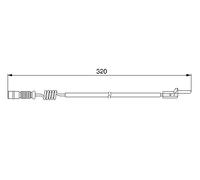 BOSCH 1 987 474 964 Contact d'avertissement, usure des plaquettes de frein pour