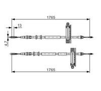 BOSCH 1 987 477 933 Tirette à câble, frein de stationnement pour FORD,FORD AUSTR