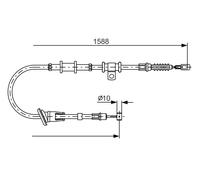 Bosch Câble de frein à main 1 987 482 245 pour Mitsubishi Carisma