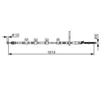 BOSCH 1 987 482 357 Tirette à câble, frein de stationnement pour SUZUKI
