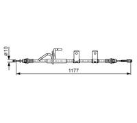 BOSCH 1 987 482 404 Tirette à câble, frein de stationnement pour FIAT