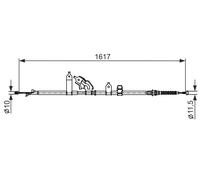 BOSCH 1 987 482 441 Tirette à câble, frein de stationnement pour TOYOTA