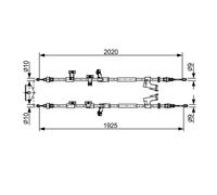 Bosch 1 987 482 709 Câble Frein à Main Centre pour Ford Kuga II DM2