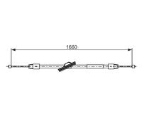 BOSCH 1 987 482 784 Tirette à câble, frein de stationnement pour MERCEDES-BENZ