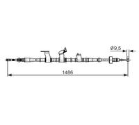 BOSCH 1 987 482 846 Tirette à câble, frein de stationnement pour KIA