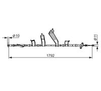 Bosch Câble de frein à main 1 987 482 917 pour Honda CR-V III arrière gauche