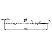 BOSCH 1 987 482 919 Tirette à câble, frein de stationnement pour HONDA,HONDA (DO