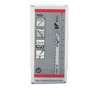 Bosch Lame de scie sauteuse T 101 B L.74mm HCS denture 2,7mm angle dép. rectifié p. bo Quantité:100
