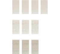 Bosch 10x Boîte d'abrasifs réticulés EXPERT M480 pour ponceuses vibrantes | pour Peinture sur bois, Bois dur, Ø 115x230 mm Grain 4x 80, 3x 120, 3x 180, Professional Accessoire Ponceuse vibrante