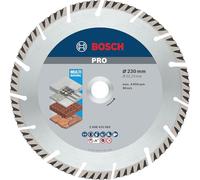 Bosch 10x Disque à tronçonnage diamant PRO Multi Material, alésage 22,23 mm | pour Béton, Béton armé, Ø 230 mm Professional Accessoire Grande meuleuse angulaire