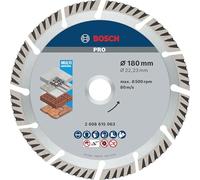 Bosch 10x Disques à tronçonnage diamant PRO Multi Material pour alésage 22,23 et grandes meuleuses angulaires (pour Béton, Béton armé, Ø 180 mm, Professional Accessoire Grande meuleuse angulaire)