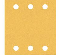 Bosch 10x Kits de feuilles abrasives EXPERT C470 avec 6 trous (pour Peinture sur bois, Bois dur, Ø 115x140 mm, Grain 2x40, 2x60, 2x80, 2x120, 2x180, Professional Accessoire Ponceuse excentrique)