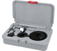 Bosch 14x Coffret de scies trépans avec adaptateur Wood and Drywall et fpret de centrage (pour Cloison sèche, Bois résineux, Ø 22, 25, 29, 35, 38, 44, 51, 68 mm, Professional Accessoires Perceuses)