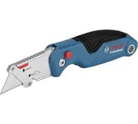 BOSCH 1600A016BL Cutter pliant, ergonomique, 3 lames supplémentaires, 63 x 19 mm, bleu
