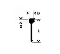 Bosch Clous type 48 1,8 x 1,45 x 14 mm 1609200393 – Lot de 1000 Gris