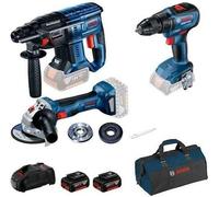 Bosch 18V Kit Gbh180 + Gws180 + Gsr18V-50 2X5,0Ah +Bag +Lboxx 238