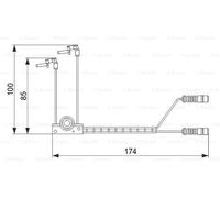 BOSCH 1987474584 Contact d'avertissement. usure des plaquettes de frein