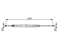 BOSCH 1987477993 Tirette à câble. frein de stationnement