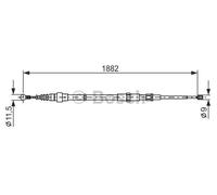 BOSCH 1987482193 Tirette à câble. frein de stationnement