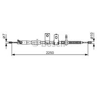 BOSCH 1987482343 Tirette à câble. frein de stationnement