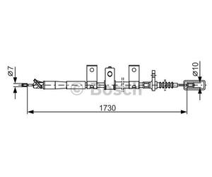 BOSCH 1987482344 Tirette à câble. frein de stationnement