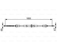 BOSCH 1987482546 Tirette à câble. frein de stationnement