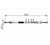 BOSCH 1987482596 Tirette à câble. frein de stationnement
