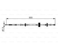 BOSCH 1987482793 Tirette à câble. frein de stationnement