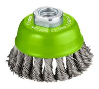 Bosch Brosse boisseau 2608622060 fils torsadés inox 75 mm 0,5 mm filetage M10/M14 – 1 pièce