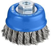 Bosch 1x Brosse boisseau PRO Metal heavy , filetage M10 | pour Acier, Ø 75 mm Professional Accessoire Petite meuleuse angulaire
