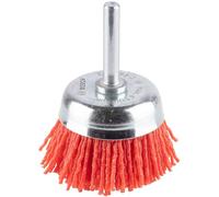 Bosch 1x Brosse boisseau PRO Nylon Longlife avec abrasif enduit pour emmanchement cylindrique 6 mm et perceuse (Ø 50 mm, Professional Accessoire Perceuses/visseuses rotatives)