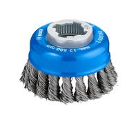 Bosch 1x Brosse boisseau PRO Steel Longlife, fils torsadés pour petite meuleuse angulaire et X-Lock (pour Acier, Ø 75 mm, Professional Accessoire Petite meuleuse angulaire)