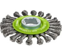 Bosch 1x Brosse circulaire PRO Stainless Steel Longlife, fils torsadés pour petite meuleuse angulaire et X-Lock (pour Acier, Ø 115 mm, Professional Accessoire Petite meuleuse angulaire)