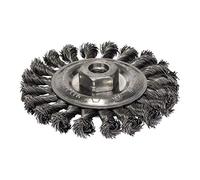 Bosch 1x Brosse circulaire PRO Steel Longlife, fils torsadés pour petite meuleuse angulaire et filetage M14 (pour Acier, Ø 115 mm, Professional Accessoire Petite meuleuse angulaire)