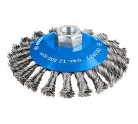 Bosch Brosse conique PRO Steel Longlife, fils torsadés, M14, Ø 115 mm pour petite meuleuse angulaire