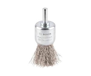 Bosch 1x Brosse Pinceau Ondulés PRO Inox clean Emm. Cyl. | pour Acier inoxydable, Métaux non ferreux, Ø 25 mm Professional Accessoire Perceuses