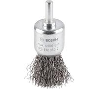Bosch Brosse pinceau PRO Steel Longlife – fils ondulés, emmanchement 6 mm, pour perceuse Ø 25 mm