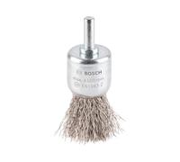 Bosch 1x Brosse pinceau PRO Stainless Steel Longlife, fils ondulés pour emmanchement cylindrique 6 mm et perceuse (Ø 25 mm, Professional Accessoire Perceuses/visseuses rotatives)