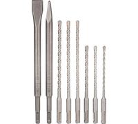 Bosch 1x Coffret de forets et burins PRO SDS plus-4C (pour Béton, Brique, Ø 5,5, 6,0, 7,0, 6,0, 6,5, 7,0 mm, Professional Accessoire Marteau burineur, Brise-béton)