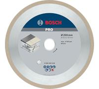 Bosch 1x Disque à tronçonnage diamant PRO Ceramic, alésage de 25,4 mm | pour Carrelage, Carreaux de Hard Ceramic, Ø 250 mm Professional Accessoire Scie sur table