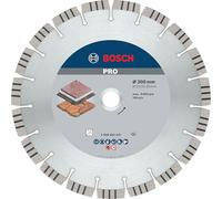 Bosch 1x Disque à tronçonnage diamant PRO Stone, alésage 25,4 mm | pour Pierre tendre, Pierre dure, Ø 300 mm Professional Accessoire Scie circulaire sur table, Tronçonneuse thermique