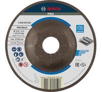 Bosch 1x Disque à tronçonner aggloméré PRO Metal, alésage 22,23 mm, oSa | pour Acier, Ø 115 mm Professional Accessoire Petite meuleuse angulaire