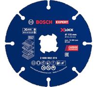 Bosch 1x Disque à tronçonner carbure EXPERT Multi Material, X-Lock | pour Bois dur, Bois clouté, Ø 115 mm Professional Accessoire Petite meuleuse angulaire
