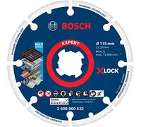 Bosch 1x Disque à tronçonner EXPERT Diamond Metal Wheel X-LOCK (pour Fonte, Acier inoxydable, Ø 115 mm, Professional Accessoire Petite meuleuse angulaire)