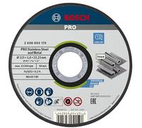 Bosch 1x Disque à tronçonner PRO Stainless Steel and Metal Longlife pour petite meuleuse angulaire et alésage 22,23 mm (Ø 115 mm, Professional Accessoire Petite meuleuse angulaire)